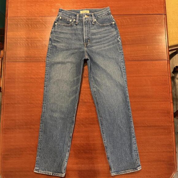 Madewell The Perfect Vintage Straight Jean High Rise Blue Mayfield Wash 26 - Picture 2 of 15